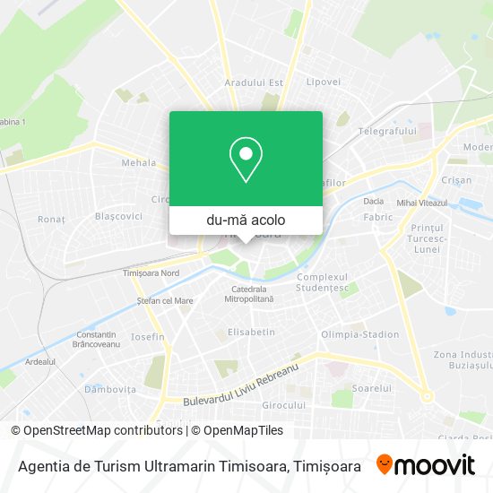 Hartă Agentia de Turism Ultramarin Timisoara
