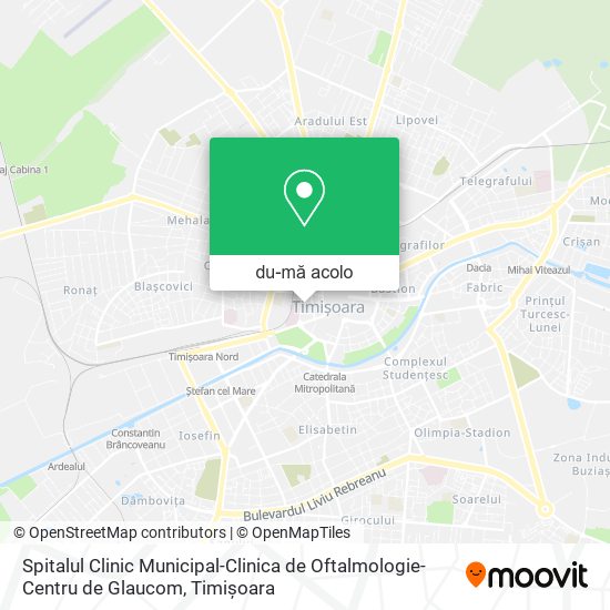 Hartă Spitalul Clinic Municipal-Clinica de Oftalmologie-Centru de Glaucom