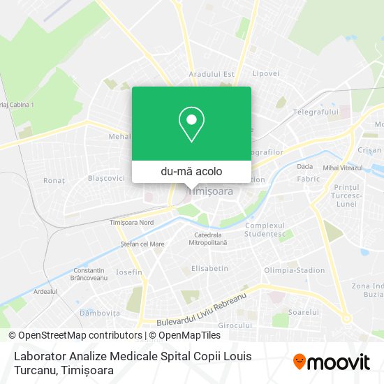 Hartă Laborator Analize Medicale Spital Copii Louis Turcanu