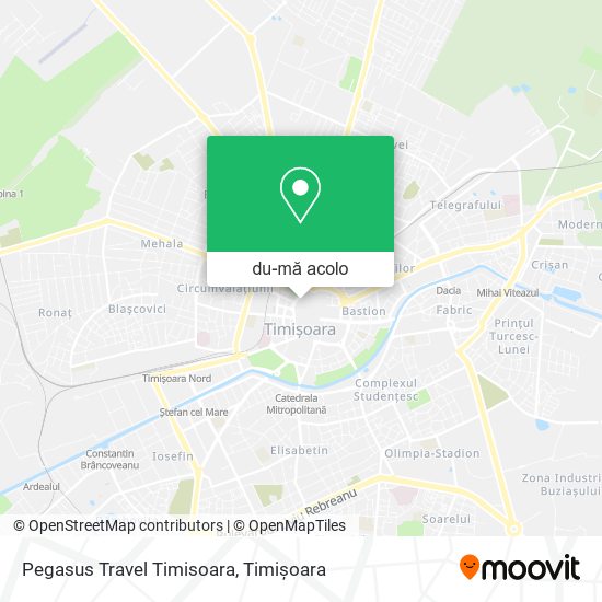 Hartă Pegasus Travel Timisoara