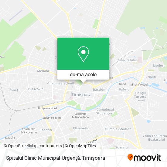 Hartă Spitalul Clinic Municipal-Urgență