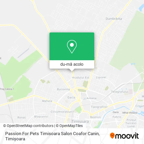 Hartă Passion For Pets Timisoara Salon Coafor Canin