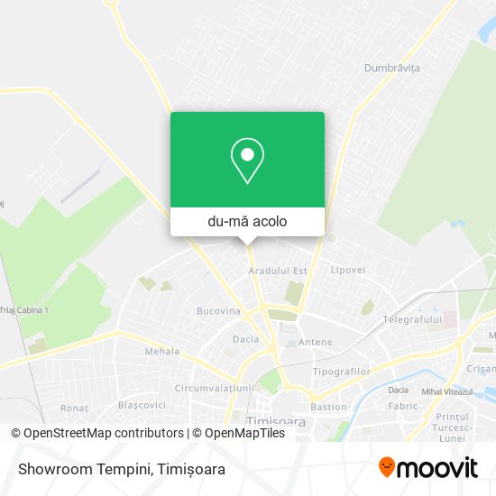 Hartă Showroom Tempini