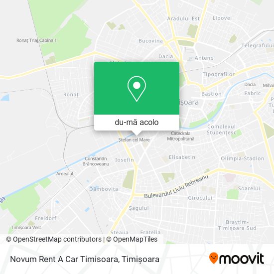 Hartă Novum Rent A Car Timisoara