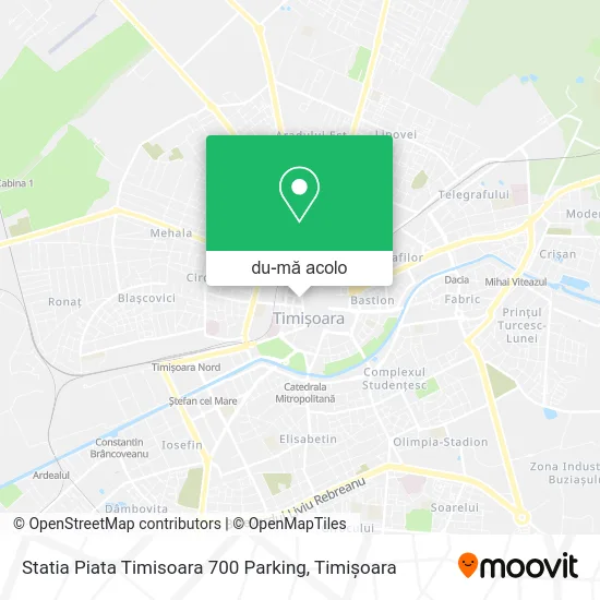 Hartă Statia Piata Timisoara 700 Parking