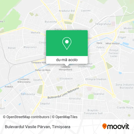 Hartă Bulevardul Vasile Pârvan