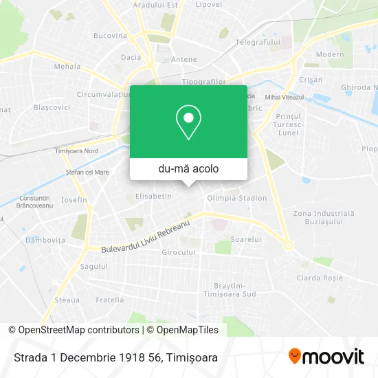 Hartă Strada 1 Decembrie 1918 56