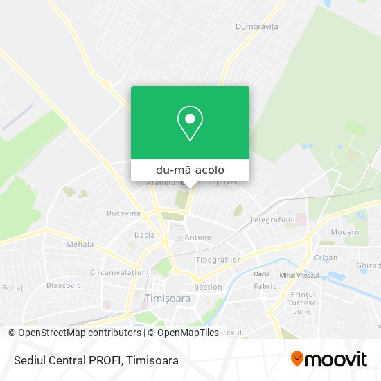 Hartă Sediul Central PROFI