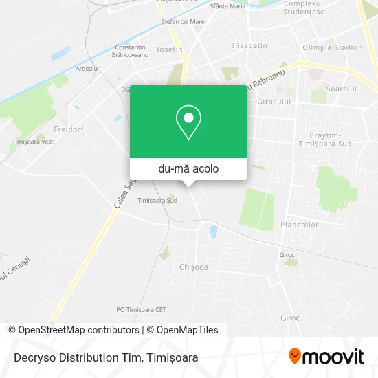 Hartă Decryso Distribution Tim