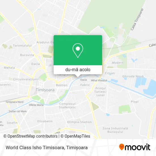 Hartă World Class Isho Timisoara