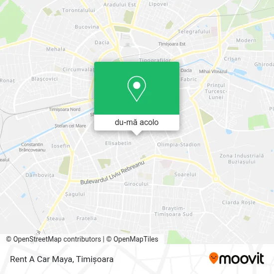 Hartă Rent A Car Maya