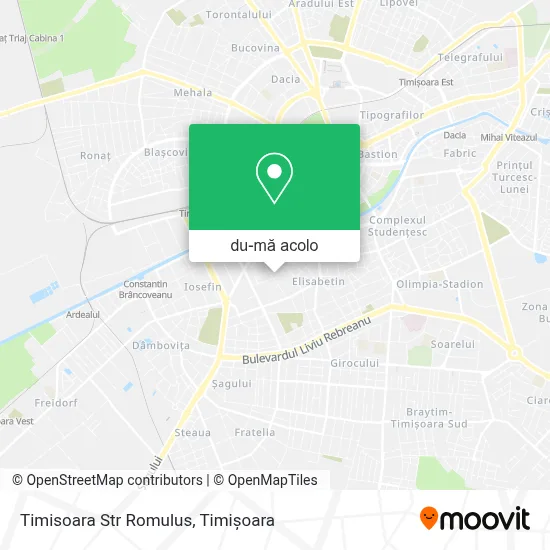 Hartă Timisoara Str Romulus