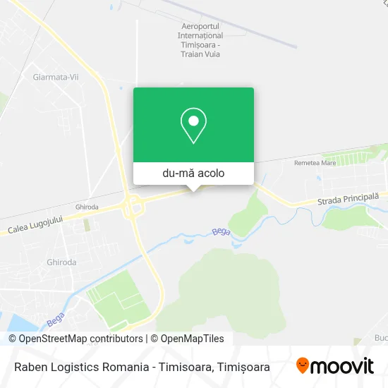 Hartă Raben Logistics Romania - Timisoara