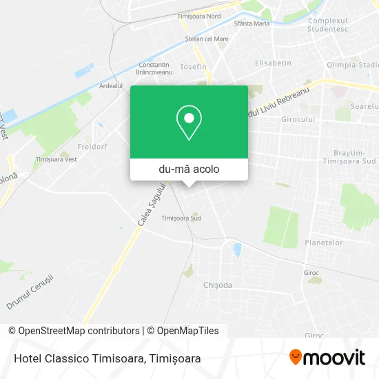 Hartă Hotel Classico Timisoara