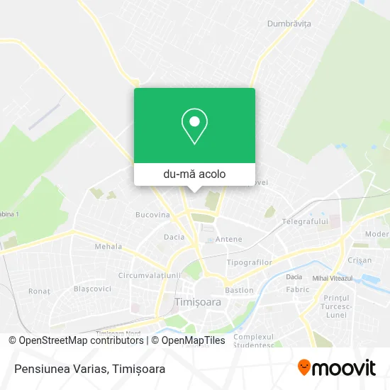 Hartă Pensiunea Varias