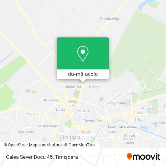 Hartă Calea Sever Bocu 45