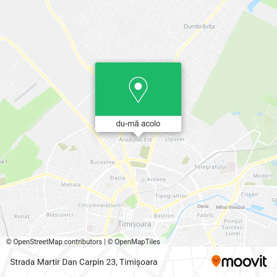 Hartă Strada Martir Dan Carpin 23