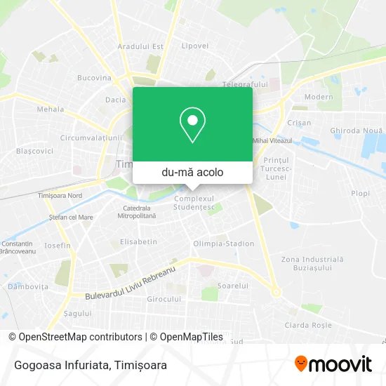Hartă Gogoasa Infuriata