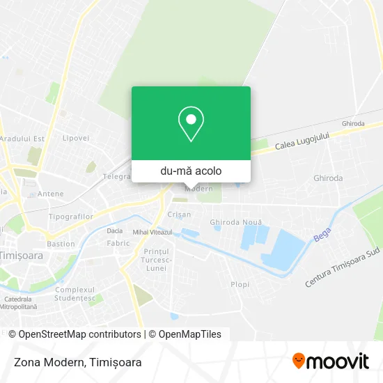 Hartă Zona Modern