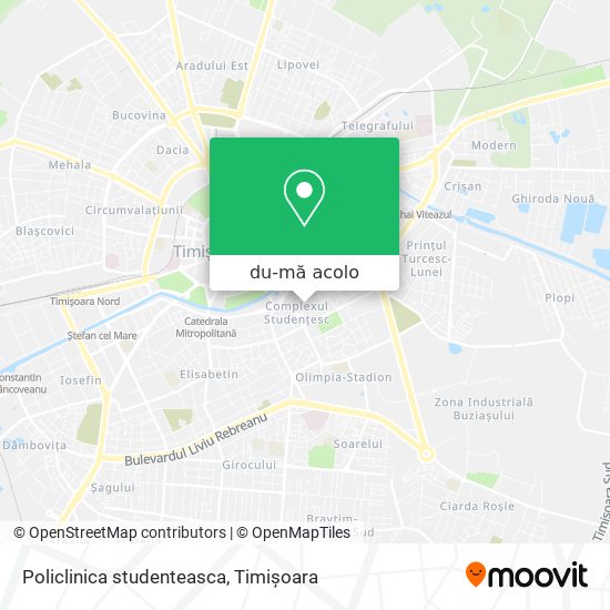 Hartă Policlinica studenteasca