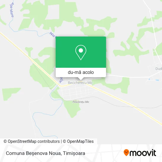 Hartă Comuna Beşenova Noua