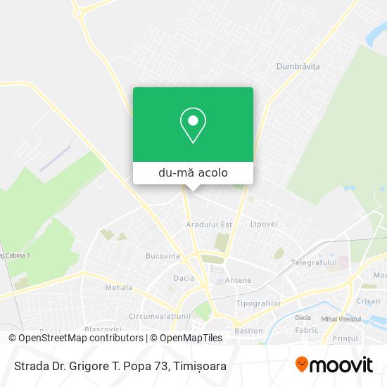 Hartă Strada Dr. Grigore T. Popa 73