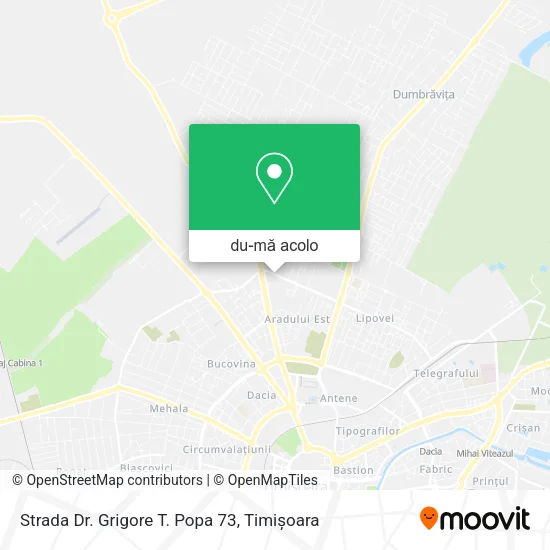 Hartă Strada Dr. Grigore T. Popa 73