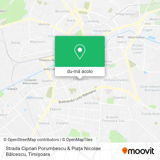 Hartă Strada Ciprian Porumbescu & Piața Nicolae Bălcescu