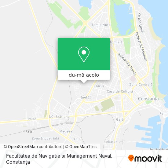 Hartă Facultatea de Navigatie si Management Naval
