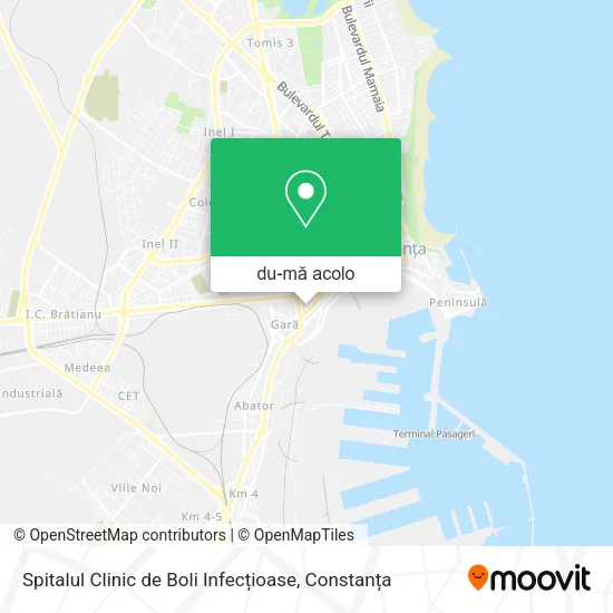 Hartă Spitalul Clinic de Boli Infecțioase