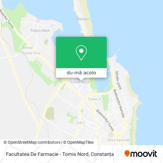 Hartă Facultatea De Farmacie - Tomis Nord
