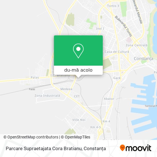 Hartă Parcare Supraetajata Cora Bratianu