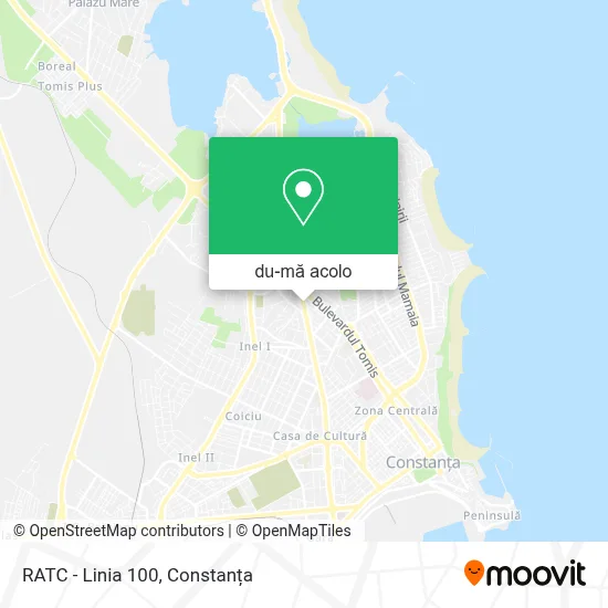 Hartă RATC - Linia 100