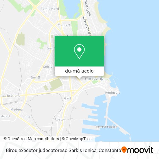 Hartă Birou executor judecatoresc Sarkis Ionica