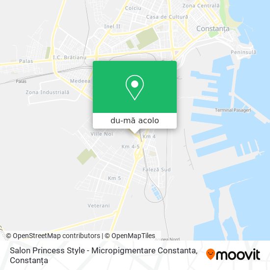 Hartă Salon Princess Style - Micropigmentare Constanta