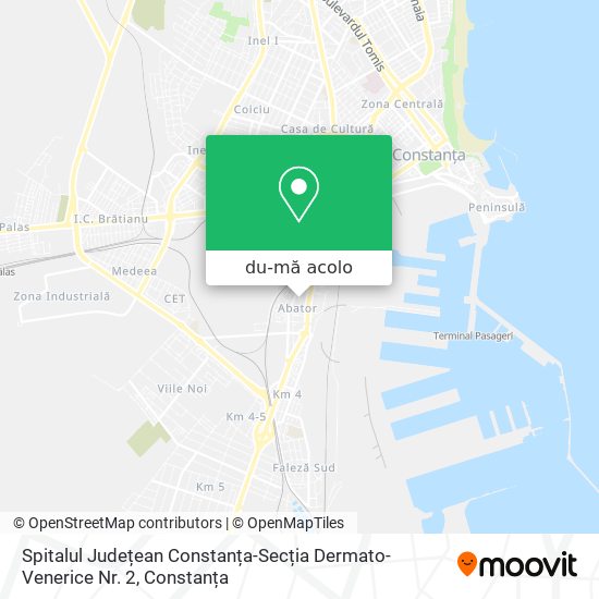 Hartă Spitalul Județean Constanța-Secția Dermato-Venerice Nr. 2