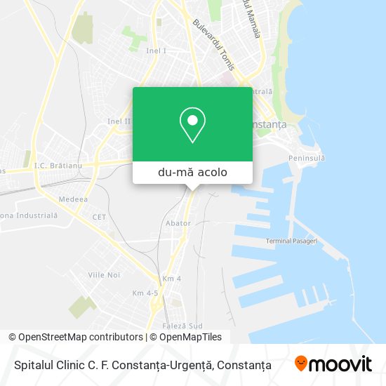 Hartă Spitalul Clinic C. F. Constanța-Urgență