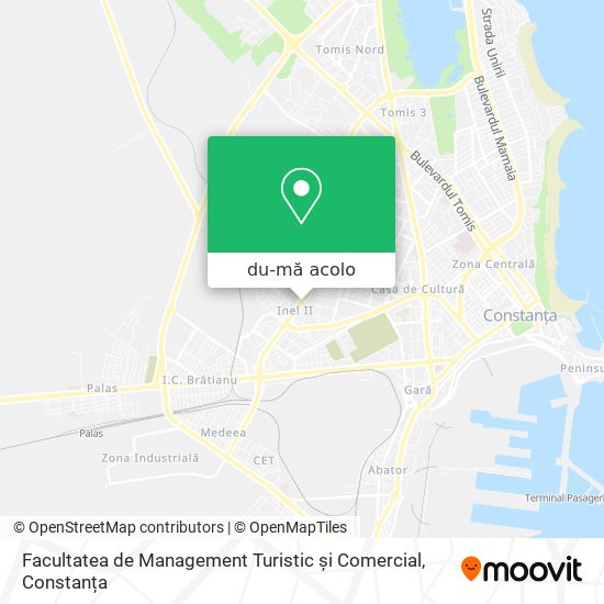 Hartă Facultatea de Management Turistic și Comercial