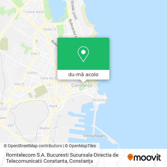 Hartă Romtelecom S.A. Bucuresti Sucursala-Directia de Telecomunicatii Constanta