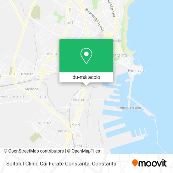 Hartă Spitalul Clinic Căi Ferate Constanța