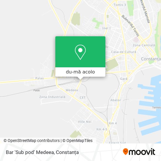 Hartă Bar 'Sub pod' Medeea