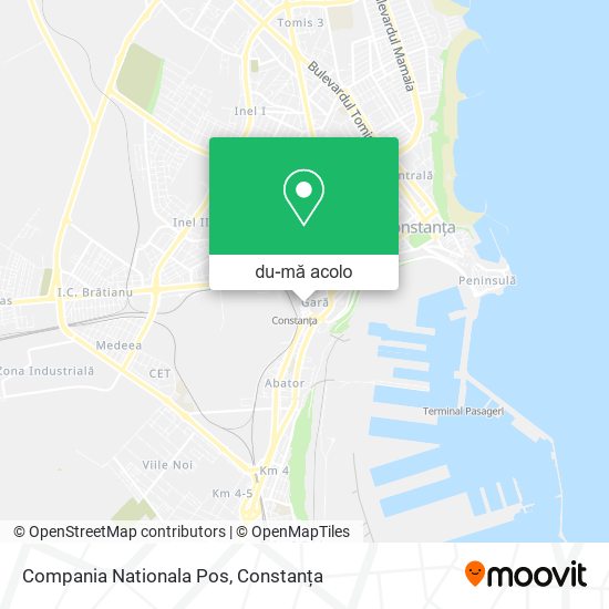 Hartă Compania Nationala Pos