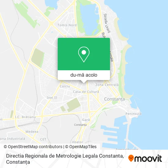 Hartă Directia Regionala de Metrologie Legala Constanta