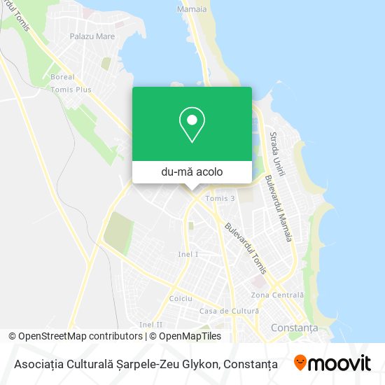 Hartă Asociația Culturală Șarpele-Zeu Glykon