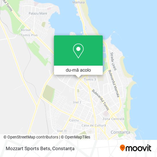Hartă Mozzart Sports Bets