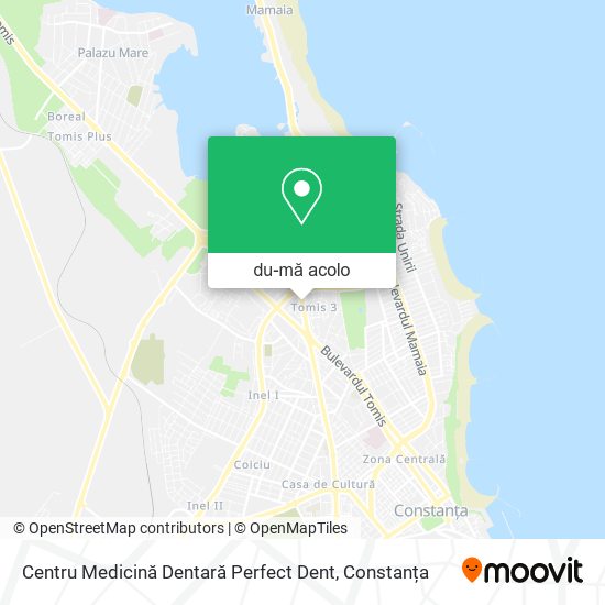 Hartă Centru Medicină Dentară Perfect Dent