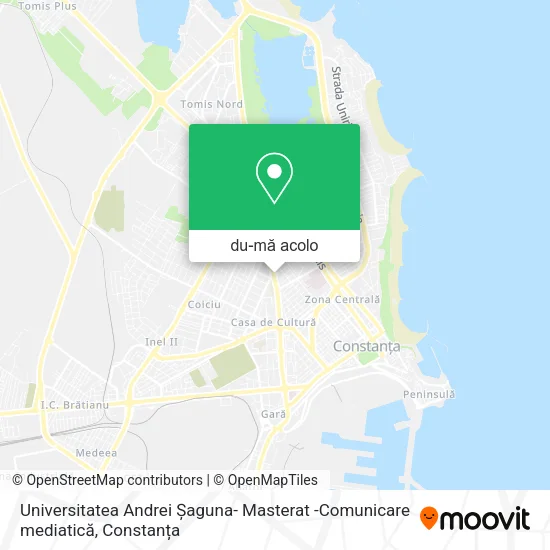 Hartă Universitatea Andrei Șaguna- Masterat -Comunicare mediatică