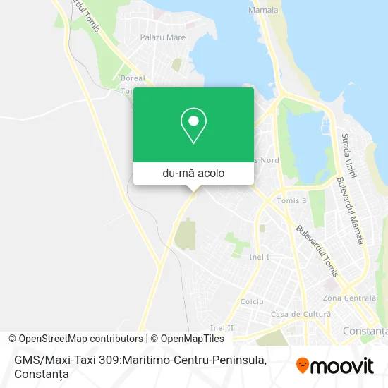 Hartă GMS / Maxi-Taxi 309:Maritimo-Centru-Peninsula