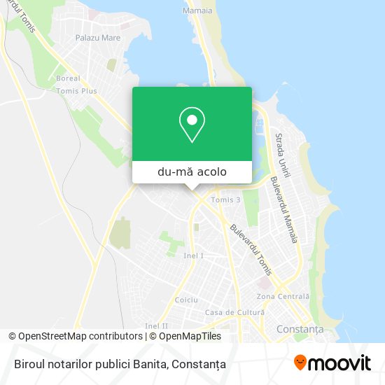 Hartă Biroul notarilor publici Banita