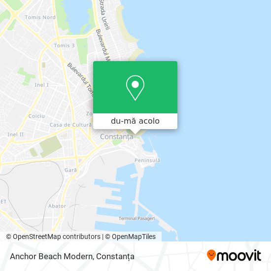Hartă Anchor Beach Modern